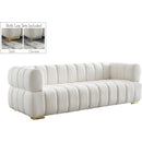 Meridian Gwen Stationary Fabric Sofa 670Cream-S IMAGE 1