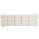 Manufacturer Color_Cream -- Gwen 91" Cream Velvet Upholstered Sofa IMAGE 5
