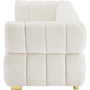  Manufacturer Color_Cream -- Gwen 91" Cream Velvet Upholstered Sofa IMAGE 6