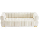  Manufacturer Color_Cream -- Gwen 91" Cream Velvet Upholstered Sofa IMAGE 7