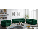  Manufacturer Color_Green -- Gwen 68" Green Velvet Upholstered Loveseat IMAGE 13