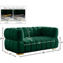  Manufacturer Color_Green -- Gwen 68" Green Velvet Upholstered Loveseat IMAGE 15