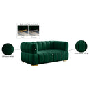  Manufacturer Color_Green -- Gwen 68" Green Velvet Upholstered Loveseat IMAGE 16