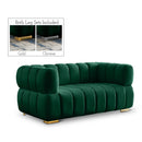  Manufacturer Color_Green -- Gwen 68" Green Velvet Upholstered Loveseat IMAGE 1