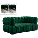  Manufacturer Color_Green -- Gwen 68" Green Velvet Upholstered Loveseat IMAGE 2