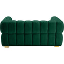  Manufacturer Color_Green -- Gwen 68" Green Velvet Upholstered Loveseat IMAGE 5