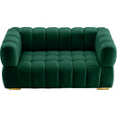  Manufacturer Color_Green -- Gwen 68" Green Velvet Upholstered Loveseat IMAGE 7