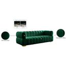  Manufacturer Color_Green -- Gwen 91" Green Velvet Upholstered Sofa IMAGE 16