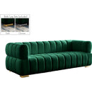 Meridian Gwen Stationary Fabric Sofa 670Green-S IMAGE 1