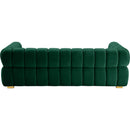  Manufacturer Color_Green -- Gwen 91" Green Velvet Upholstered Sofa IMAGE 5