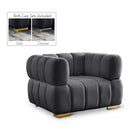  Manufacturer Color_Grey -- Gwen Grey Velvet Upholstered Chair IMAGE 1