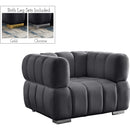  Manufacturer Color_Grey -- Gwen Grey Velvet Upholstered Chair IMAGE 2