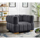  Manufacturer Color_Grey -- Gwen Grey Velvet Upholstered Chair IMAGE 3