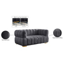  Manufacturer Color_Grey -- Gwen 68" Grey Velvet Upholstered Loveseat IMAGE 16