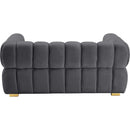  Manufacturer Color_Grey -- Gwen 68" Grey Velvet Upholstered Loveseat IMAGE 5