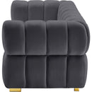  Manufacturer Color_Grey -- Gwen 68" Grey Velvet Upholstered Loveseat IMAGE 6
