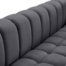  Manufacturer Color_Grey -- Gwen 68" Grey Velvet Upholstered Loveseat IMAGE 8