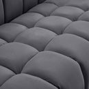 Manufacturer Color_Grey -- Gwen 91" Grey Velvet Upholstered Sofa IMAGE 11