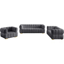  Manufacturer Color_Grey -- Gwen 91" Grey Velvet Upholstered Sofa IMAGE 14