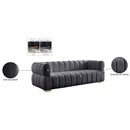 Meridian Gwen Grey Velvet Sofa IMAGE 16