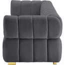  Manufacturer Color_Grey -- Gwen 91" Grey Velvet Upholstered Sofa IMAGE 6