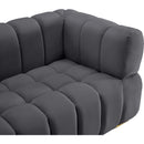 Manufacturer Color_Grey -- Gwen 91" Grey Velvet Upholstered Sofa IMAGE 9