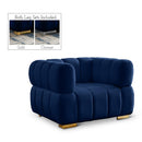  Manufacturer Color_Navy -- Gwen Navy Velvet Upholstered Chair IMAGE 1