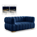  Manufacturer Color_Navy -- Gwen 68" Navy Velvet Upholstered Loveseat IMAGE 1