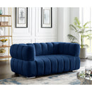  Manufacturer Color_Navy -- Gwen 68" Navy Velvet Upholstered Loveseat IMAGE 4