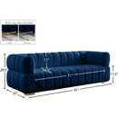  Manufacturer Color_Navy -- Gwen 91" Navy Velvet Upholstered Sofa IMAGE 15
