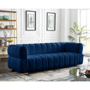  Manufacturer Color_Navy -- Gwen 91" Navy Velvet Upholstered Sofa IMAGE 3