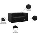 Meridian Quincy Black Velvet Modular Sofa IMAGE 15