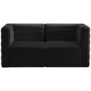  Manufacturer Color_Black -- Meridian Quincy Stationary Fabric Sofa IMAGE 4