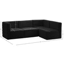  Manufacturer Color_Black -- Meridian Quincy Fabric 4 pc Sectional IMAGE 14