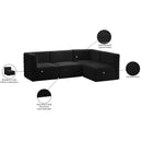  Manufacturer Color_Black -- Meridian Quincy Fabric 4 pc Sectional IMAGE 15