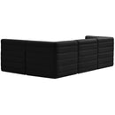  Manufacturer Color_Black -- Meridian Quincy Fabric 4 pc Sectional IMAGE 3