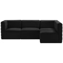  Manufacturer Color_Black -- Meridian Quincy Fabric 4 pc Sectional IMAGE 4