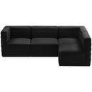  Manufacturer Color_Black -- Meridian Quincy Fabric 4 pc Sectional IMAGE 5