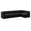  Manufacturer Color_Black -- Meridian Quincy Fabric 5 pc Sectional IMAGE 14