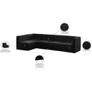  Manufacturer Color_Black -- Meridian Quincy Fabric 5 pc Sectional IMAGE 15