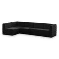  Manufacturer Color_Black -- Meridian Quincy Fabric 5 pc Sectional IMAGE 1