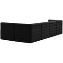  Manufacturer Color_Black -- Meridian Quincy Fabric 5 pc Sectional IMAGE 3