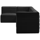  Manufacturer Color_Black -- Meridian Quincy Fabric 5 pc Sectional IMAGE 6