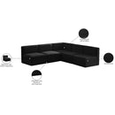  Manufacturer Color_Black -- Meridian Quincy Fabric 5 pc Sectional IMAGE 14