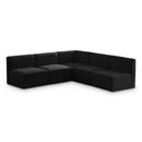  Manufacturer Color_Black -- Meridian Quincy Fabric 5 pc Sectional IMAGE 1