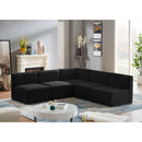  Manufacturer Color_Black -- Meridian Quincy Fabric 5 pc Sectional IMAGE 2