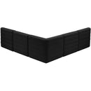  Manufacturer Color_Black -- Meridian Quincy Fabric 5 pc Sectional IMAGE 3