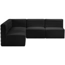  Manufacturer Color_Black -- Meridian Quincy Fabric 5 pc Sectional IMAGE 4