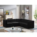  Manufacturer Color_Black -- Meridian Quincy Fabric 5 pc Sectional IMAGE 2