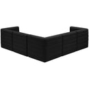  Manufacturer Color_Black -- Meridian Quincy Fabric 5 pc Sectional IMAGE 3